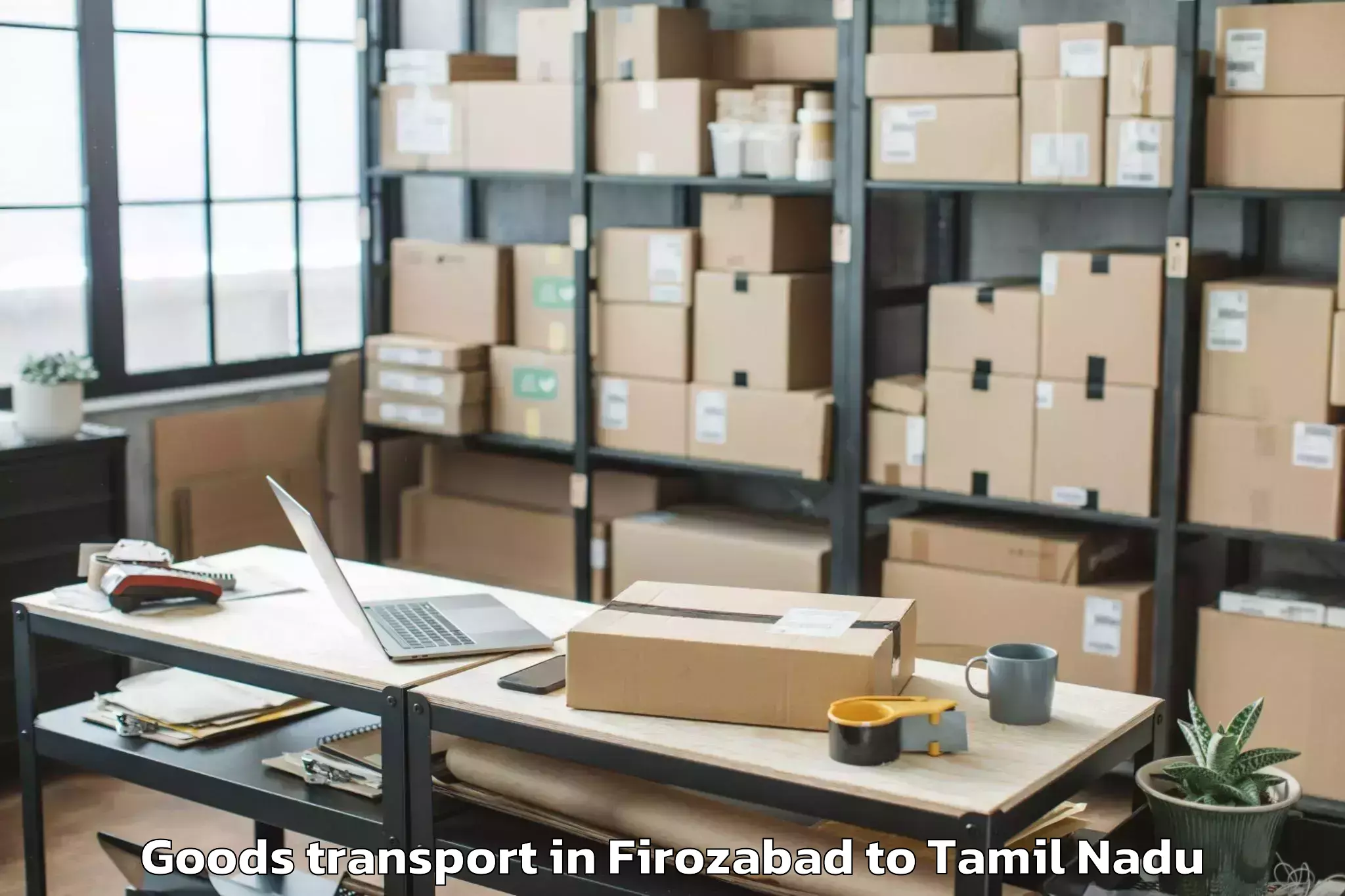 Top Firozabad to Kayalpattinam Goods Transport Available